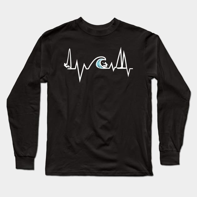 Sea Heartbeat ( White Variant) Long Sleeve T-Shirt by Samiel